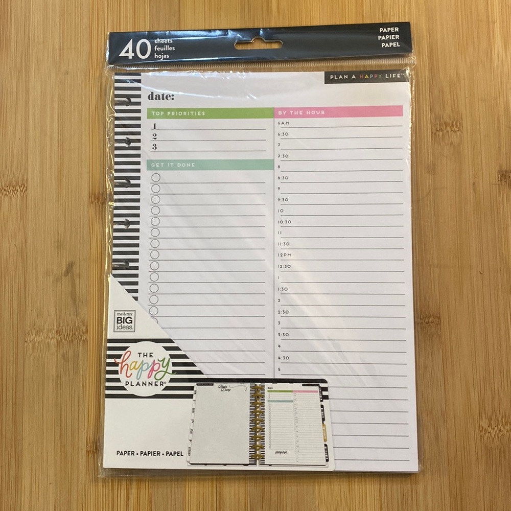 NWT The Happy Planner, Planner Sheets